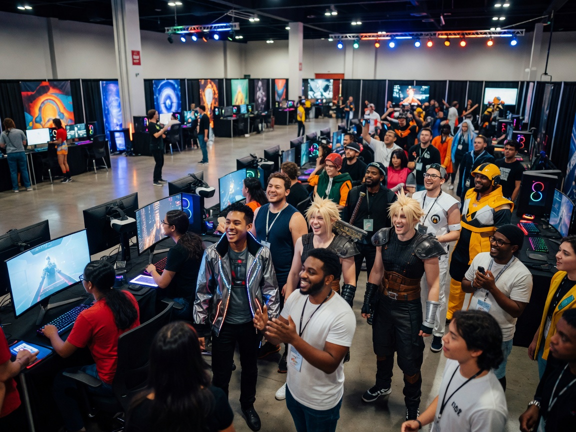 gamedistrictatlx.beauty community event showing fans at an exclusive gaming convention