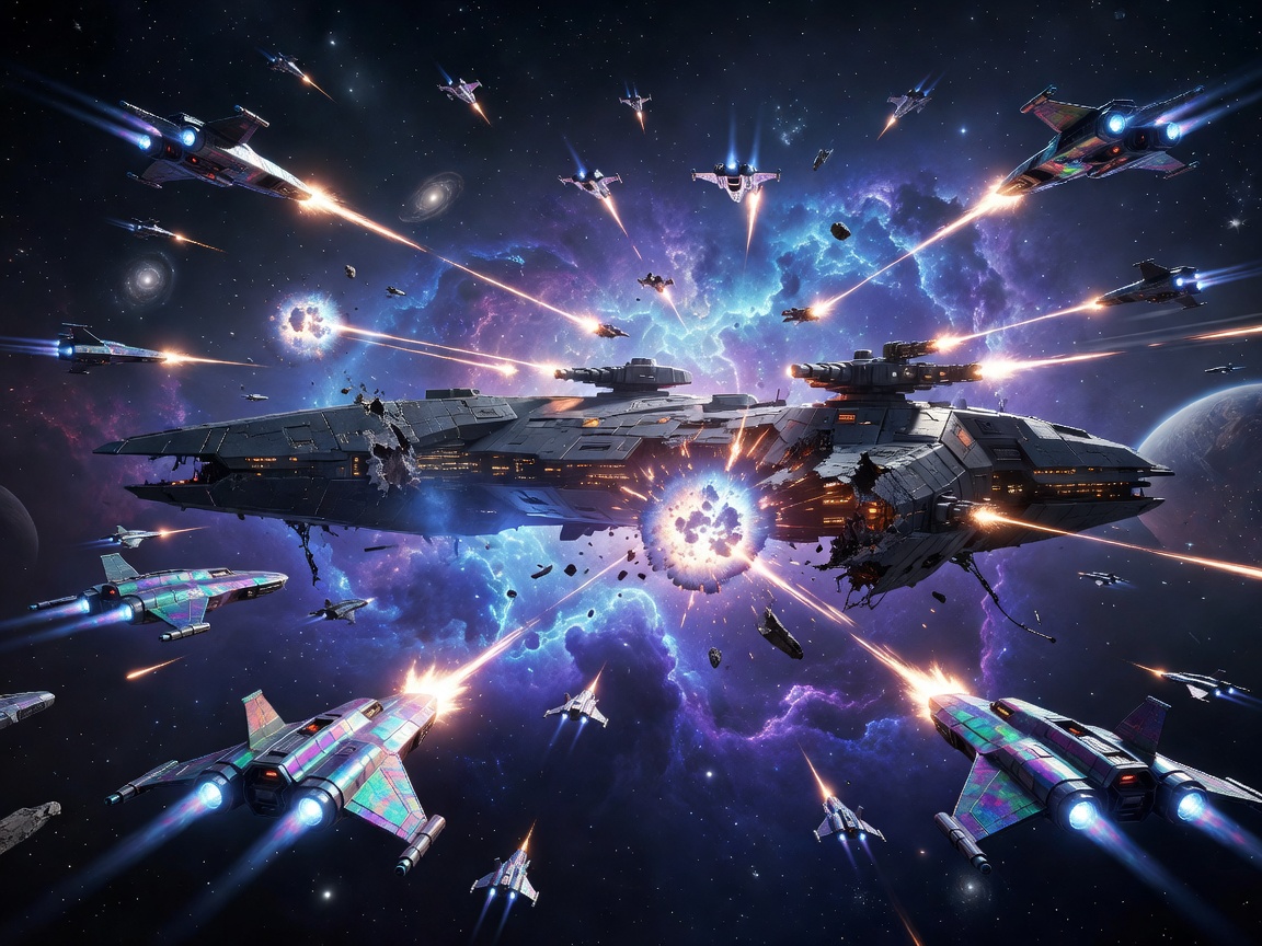 gamedistrictatlx.beauty Galactic Vanguard game showing intense space combat